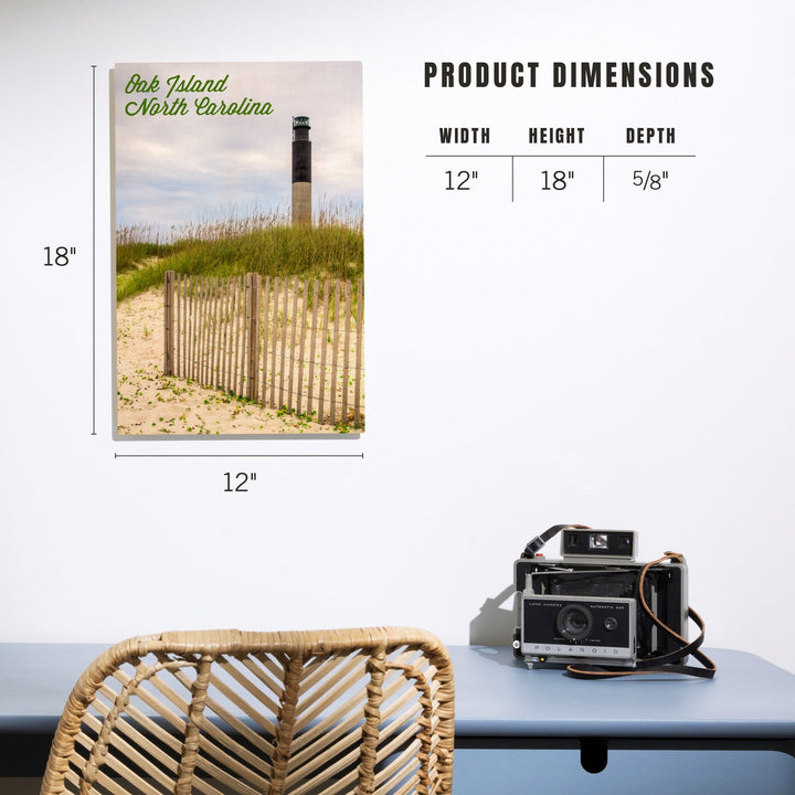 Oak Island, North Carolina, Lighthouse, Lantern Press Photography, Wood Signs and Postcards Wood Lantern Press 