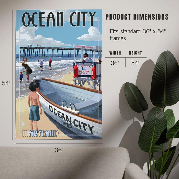 Ocean City, Maryland, Lifeguard Stand, Art & Giclee Prints Art Lantern Press 