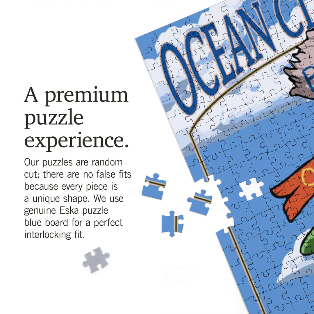 Ocean City, New Jersey, Destination Signpost (#2), Jigsaw Puzzle Puzzle Lantern Press 