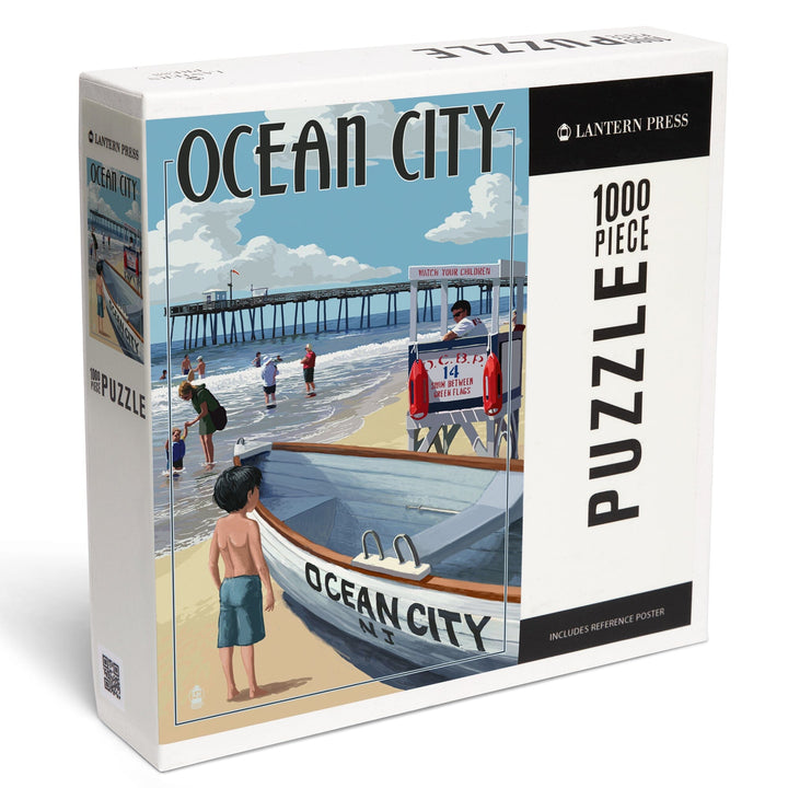 Ocean City, New Jersey, Lifeguard Stand, Jigsaw Puzzle Puzzle Lantern Press 