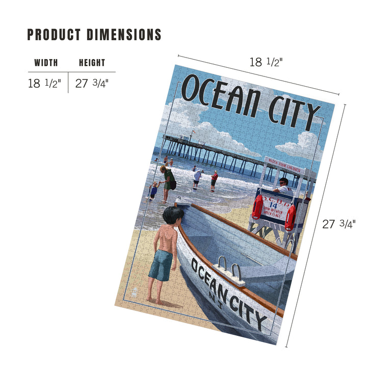 Ocean City, New Jersey, Lifeguard Stand, Jigsaw Puzzle Puzzle Lantern Press 