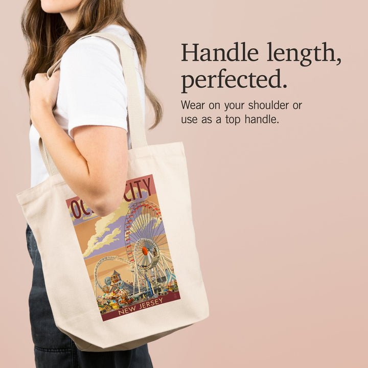 Ocean City, New Jersey, Pier and Sunset, Tote Bag Totes Lantern Press 