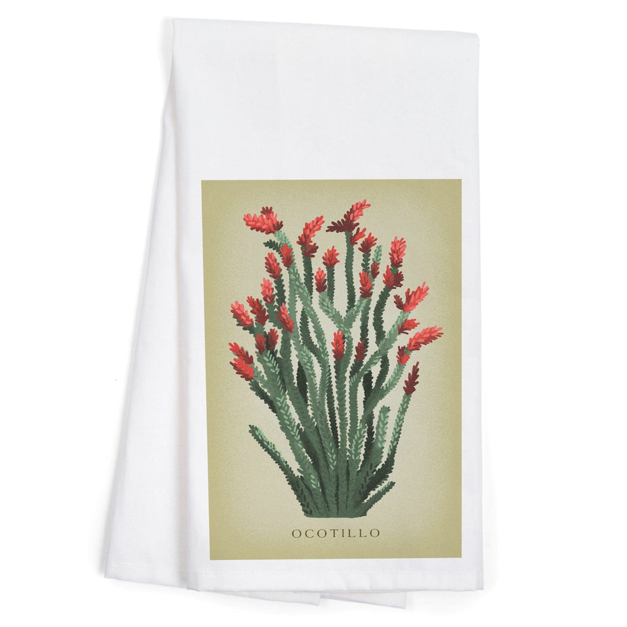 Ocotillo, Vintage Flora, Organic Cotton Kitchen Tea Towels Kitchen Lantern Press 