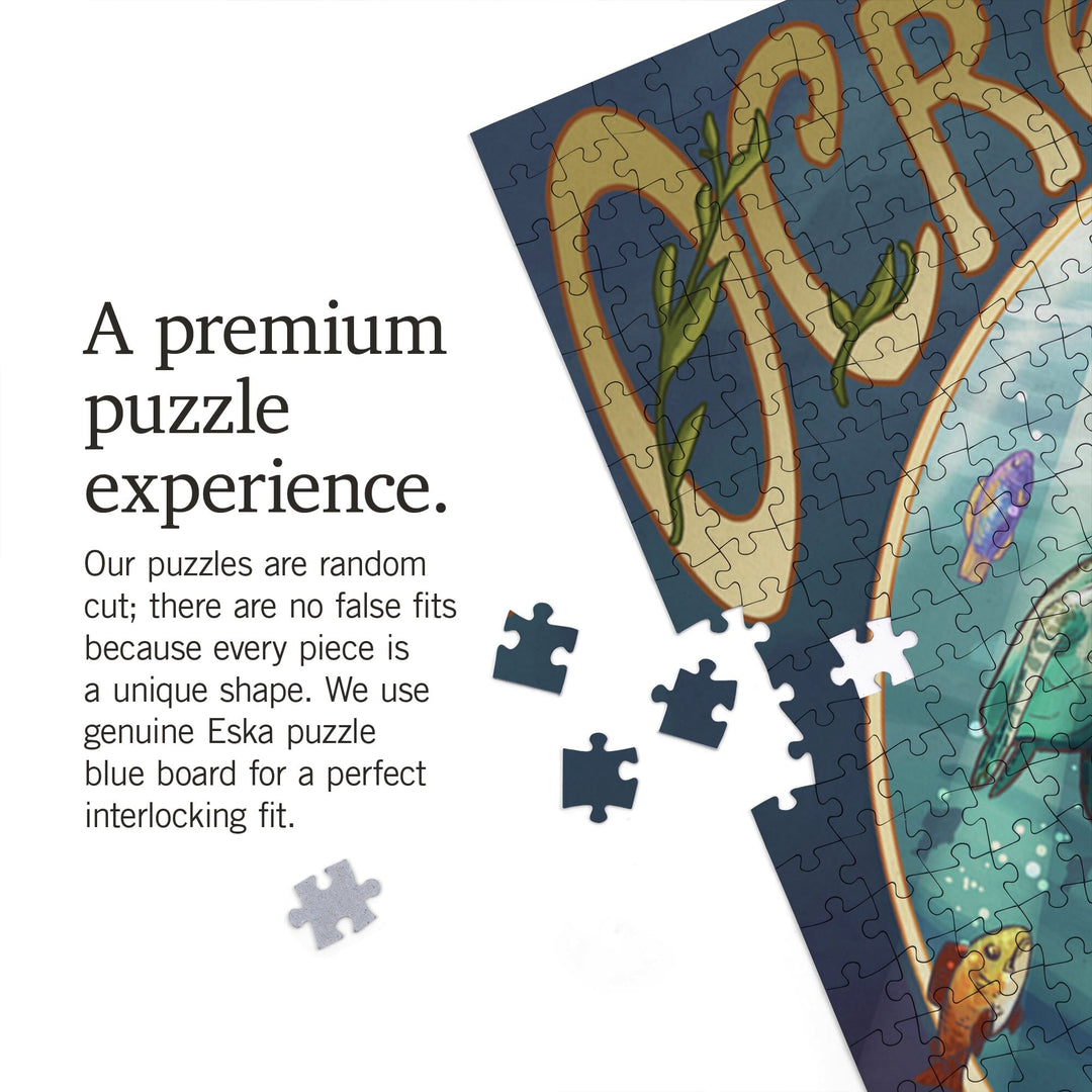 Ocracoke, North Carolina, Mermaid, Jigsaw Puzzle Puzzle Lantern Press 