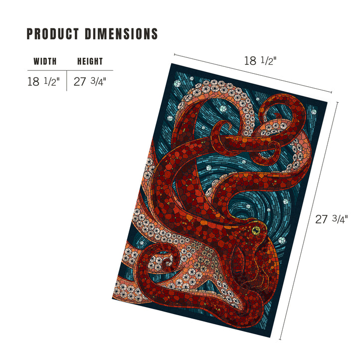 Octopus, Paper Mosaic, Jigsaw Puzzle Puzzle Lantern Press 