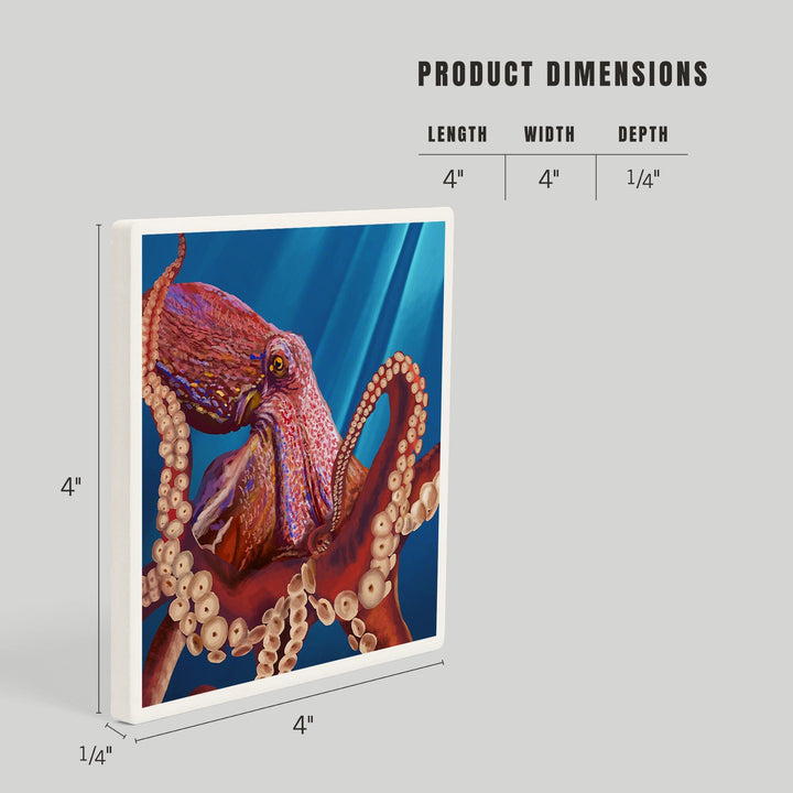 Octopus (Red), Coasters Coasters Lantern Press 