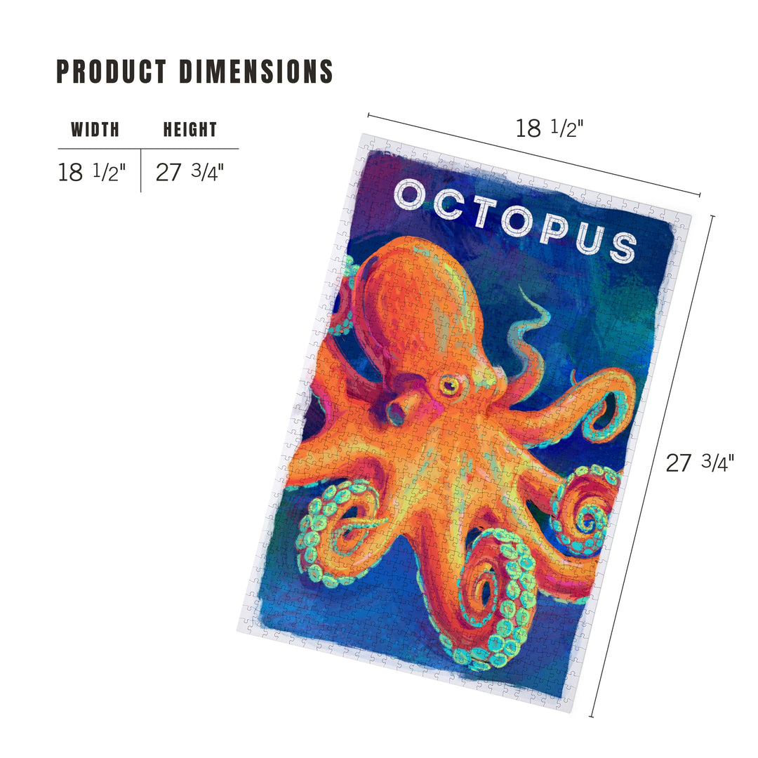 Octopus, Vivid Series, Jigsaw Puzzle Puzzle Lantern Press 