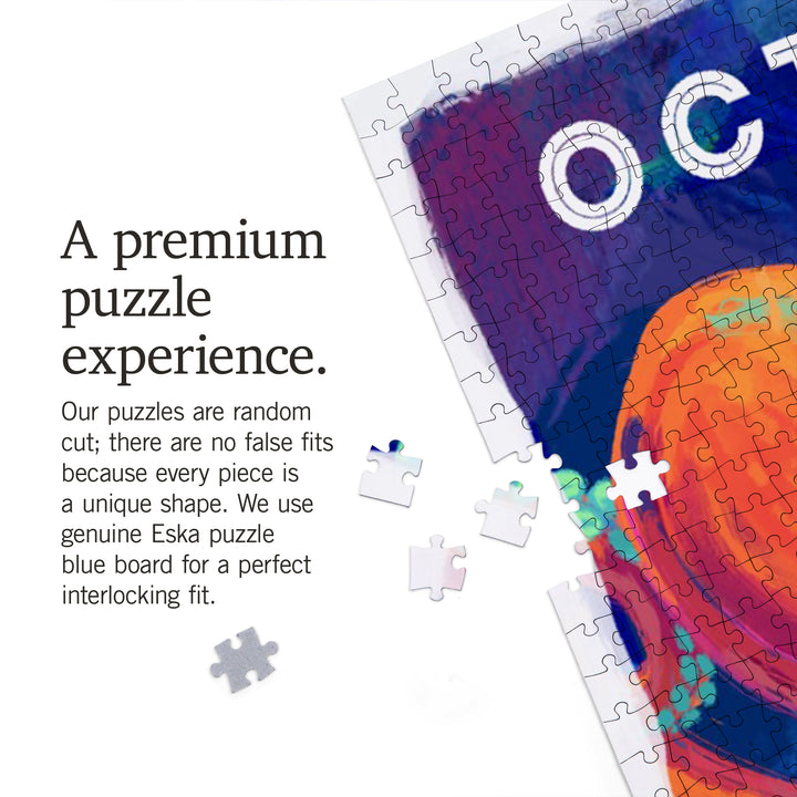 Octopus, Vivid Series, Jigsaw Puzzle Puzzle Lantern Press 