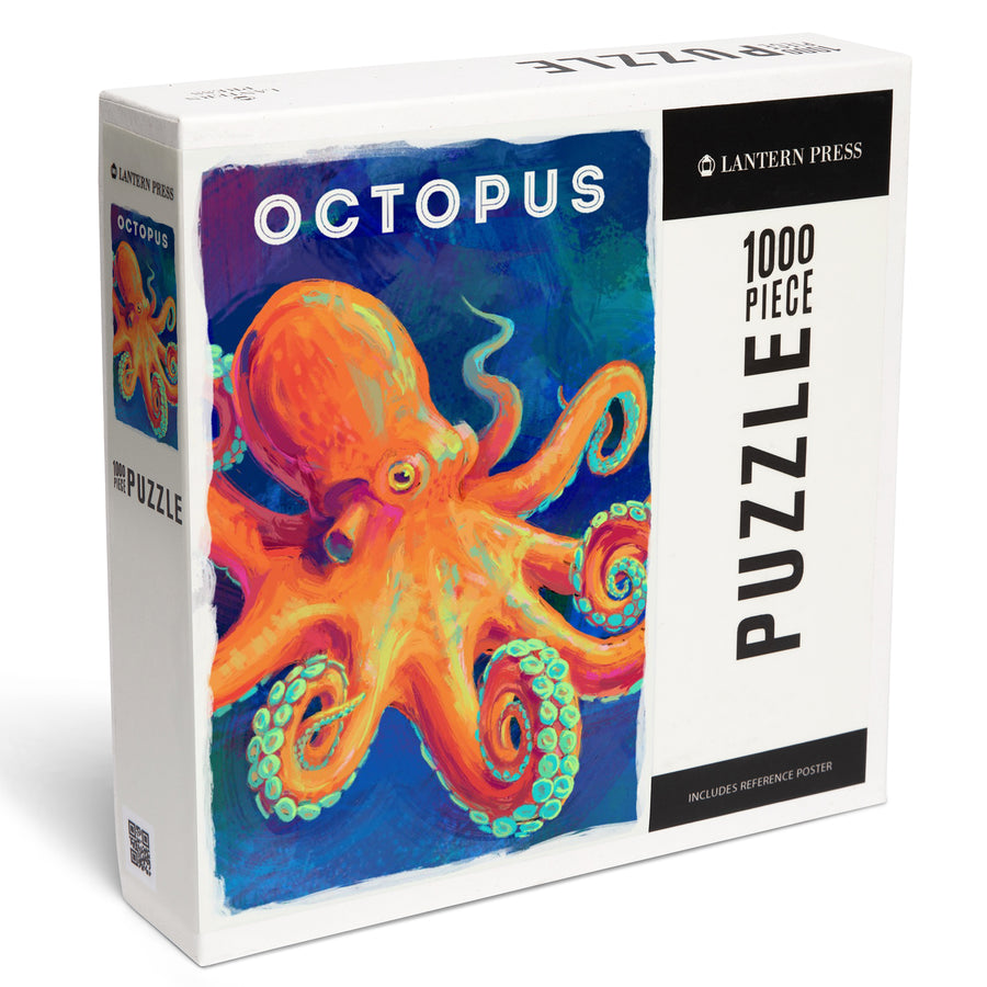 Octopus, Vivid Series, Jigsaw Puzzle Puzzle Lantern Press 