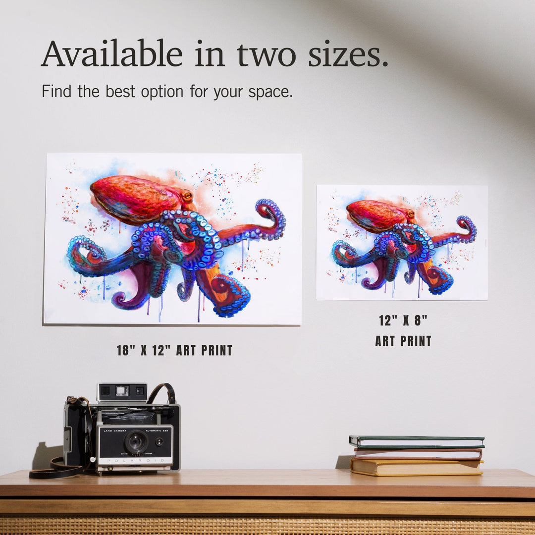 Octopus, Watercolor, Art & Giclee Prints Art Lantern Press 