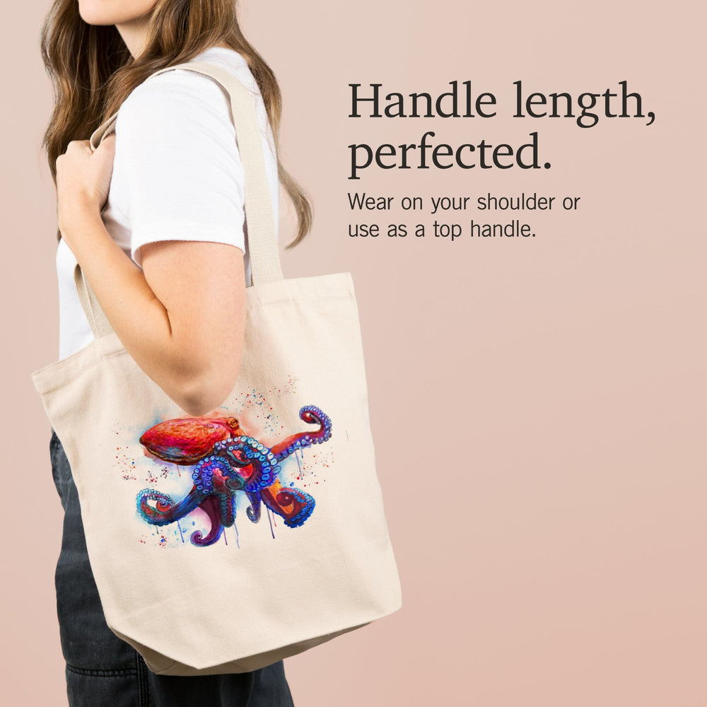 Octopus, Watercolor, Tote Bag Totes Lantern Press 