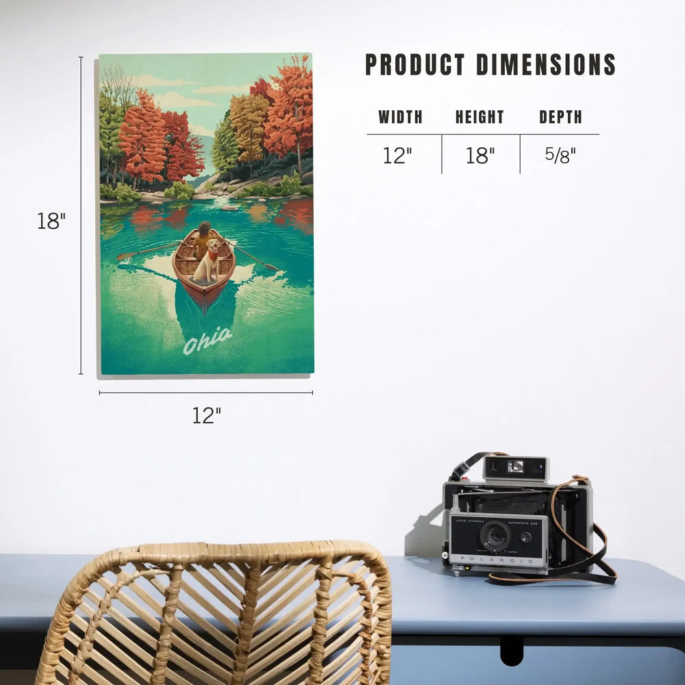 Ohio, Quiet Explorer, Boating, Mountain, Wood Signs and Postcards Wood Lantern Press 