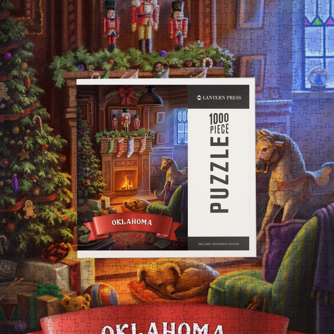Oklahoma, Christmas Morning, Jigsaw Puzzle Puzzle Lantern Press 