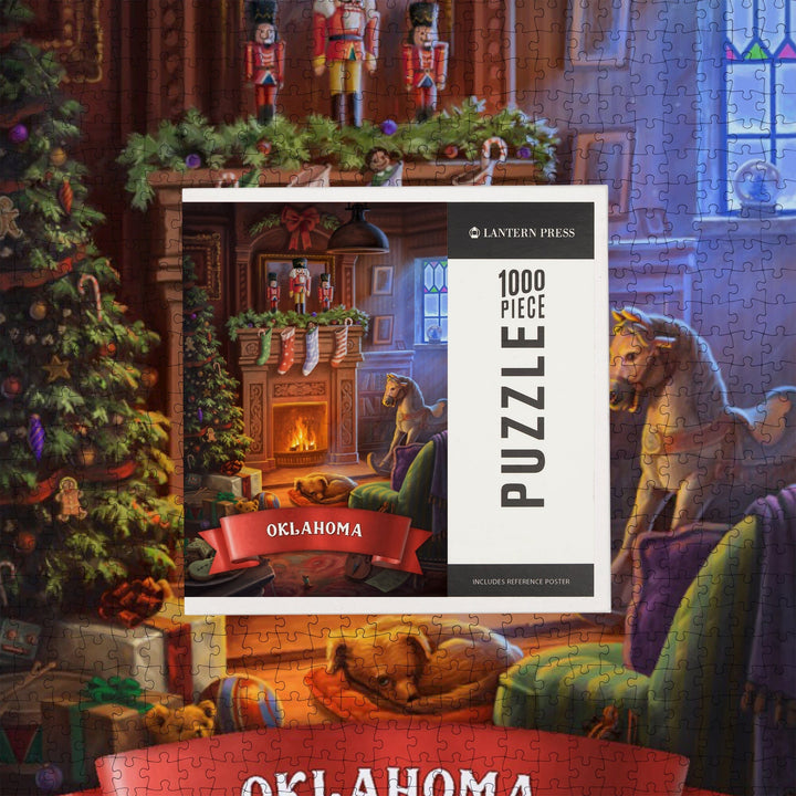 Oklahoma, Christmas Morning, Jigsaw Puzzle Puzzle Lantern Press 