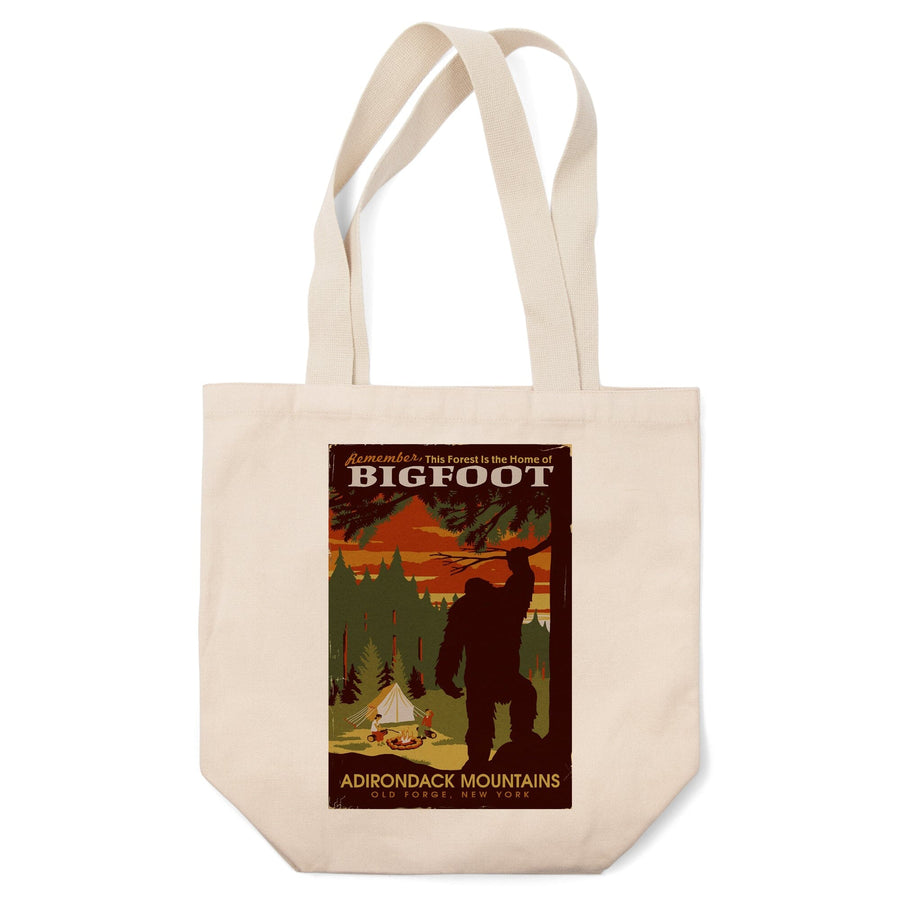 Old Forge, New York, Adirondack Mountains, Home of Bigfoot, Tote Bag Totes Lantern Press 