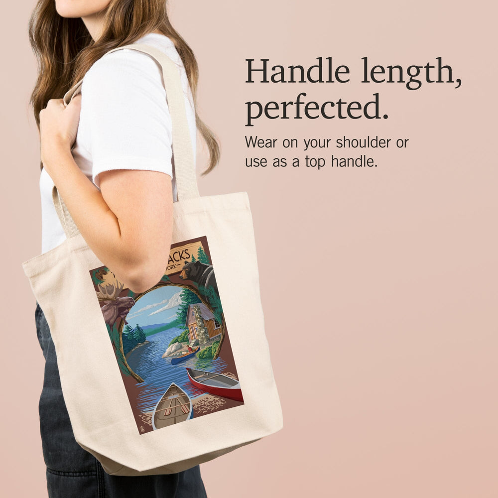 Old Forge, New York, The Adirondacks Scene, Tote Bag Totes Lantern Press 