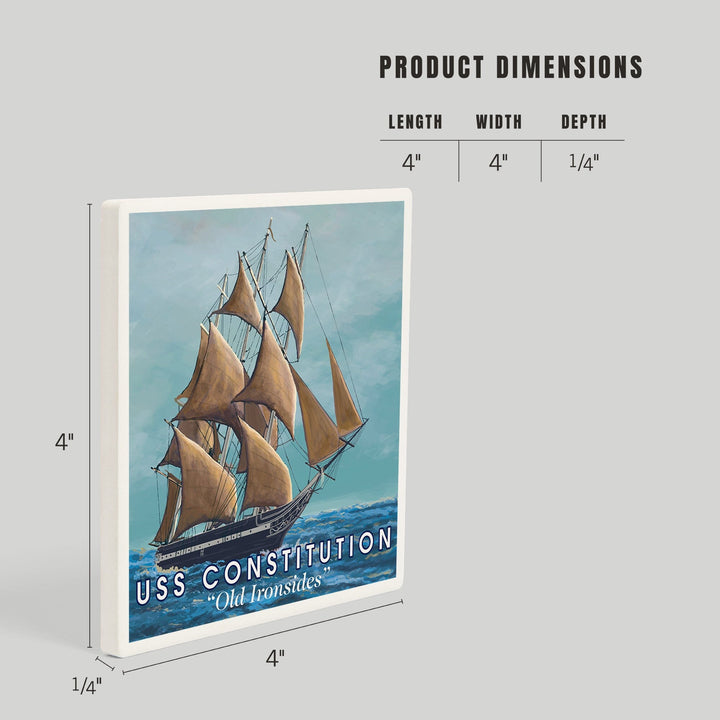 Old Ironsides, USS Constitution, Coasters Coasters Lantern Press 
