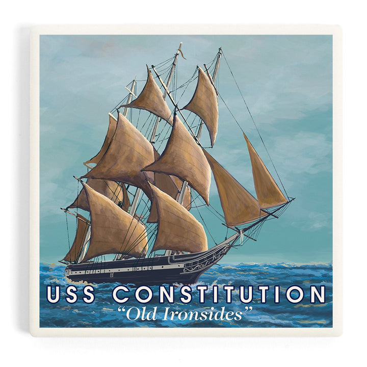 Old Ironsides, USS Constitution, Coasters Coasters Lantern Press 