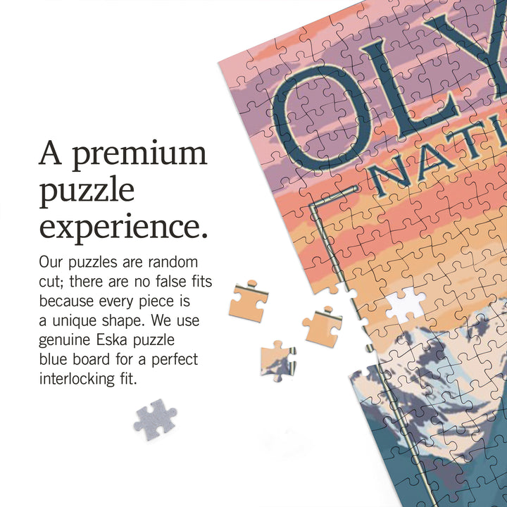 Olympic National Park, Washington, Bears and Spring Flowers, Jigsaw Puzzle Puzzle Lantern Press 
