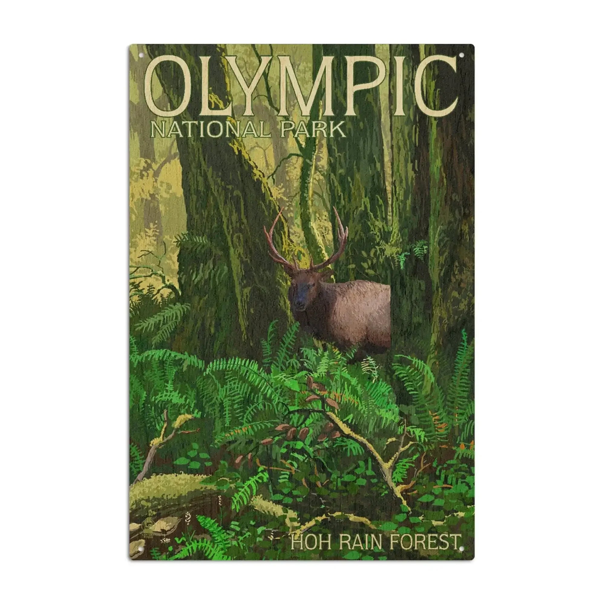 Lantern Press Olympic National Park Wood Sign - Thumbnail 3