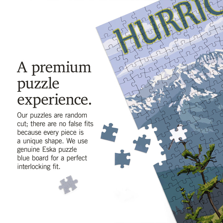 Olympic National Park, Washington, Hurricane Ridge and Hikers, Jigsaw Puzzle Puzzle Lantern Press 