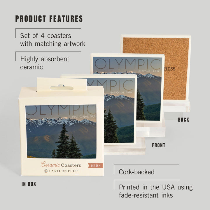 Olympic National Park, Washington, Hurricane Ridge, Coasters Coasters Lantern Press 