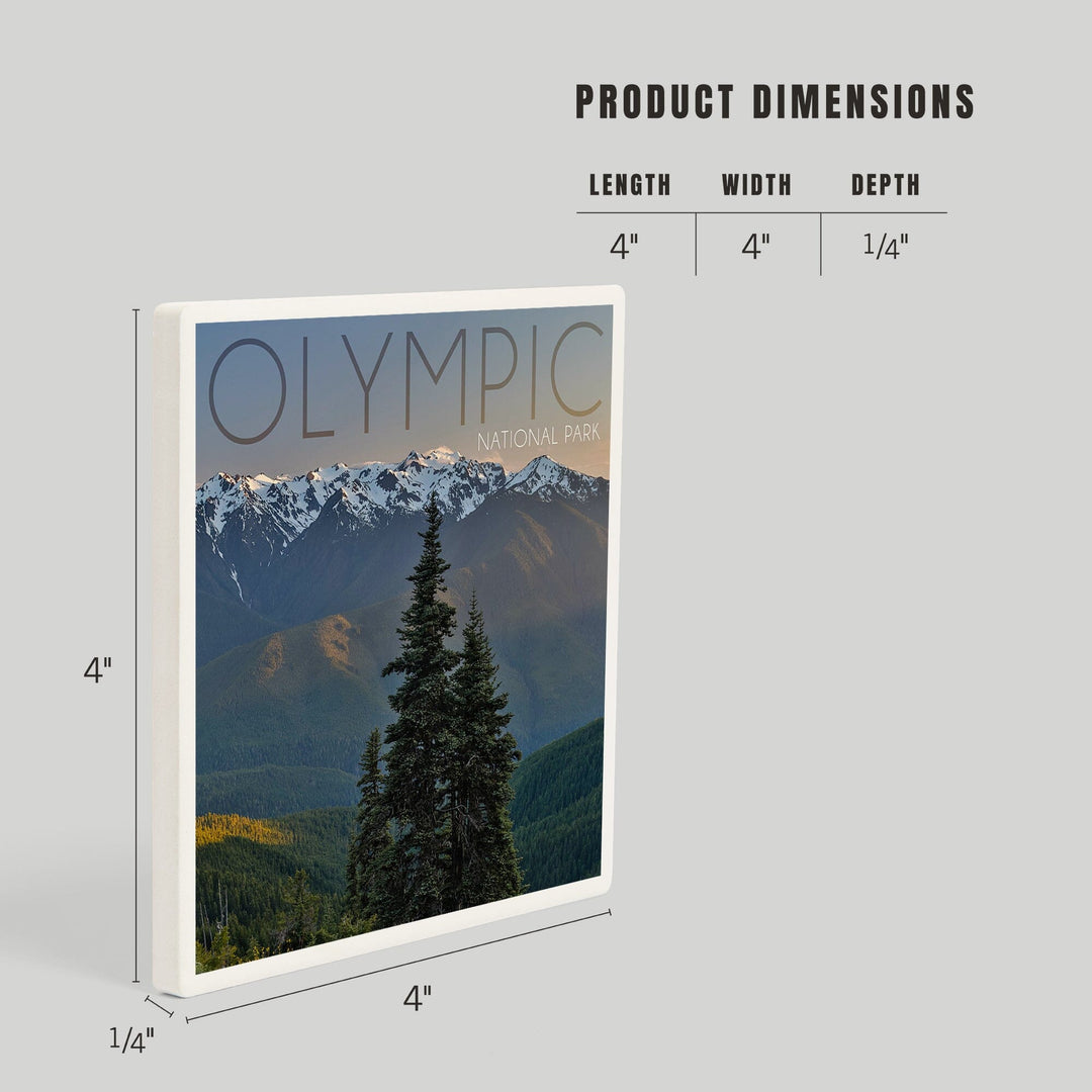 Olympic National Park, Washington, Hurricane Ridge, Coasters Coasters Lantern Press 