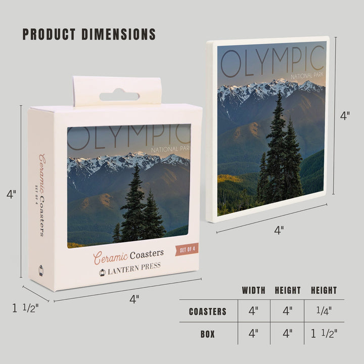 Olympic National Park, Washington, Hurricane Ridge, Coasters Coasters Lantern Press 