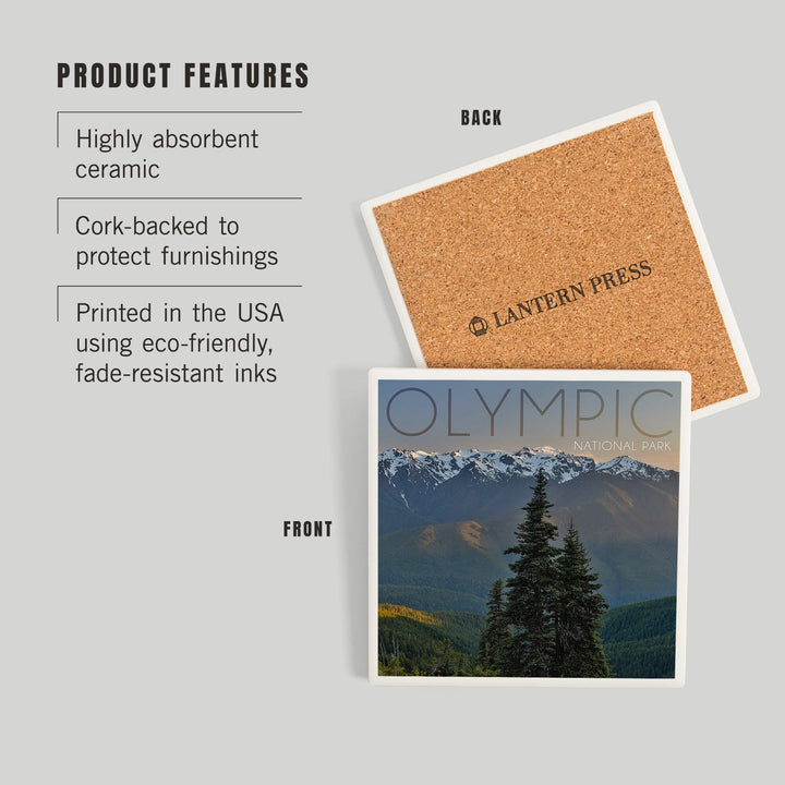 Olympic National Park, Washington, Hurricane Ridge, Coasters Coasters Lantern Press 