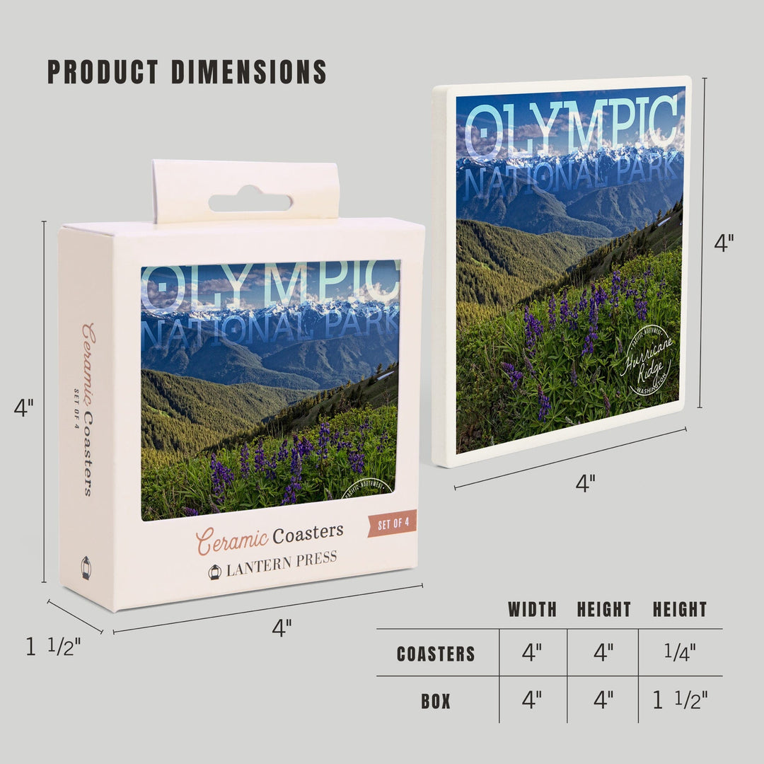 Olympic National Park, Washington, Hurricane Ridge, Deer Park, Lupine Press, Coasters Coasters Lantern Press 