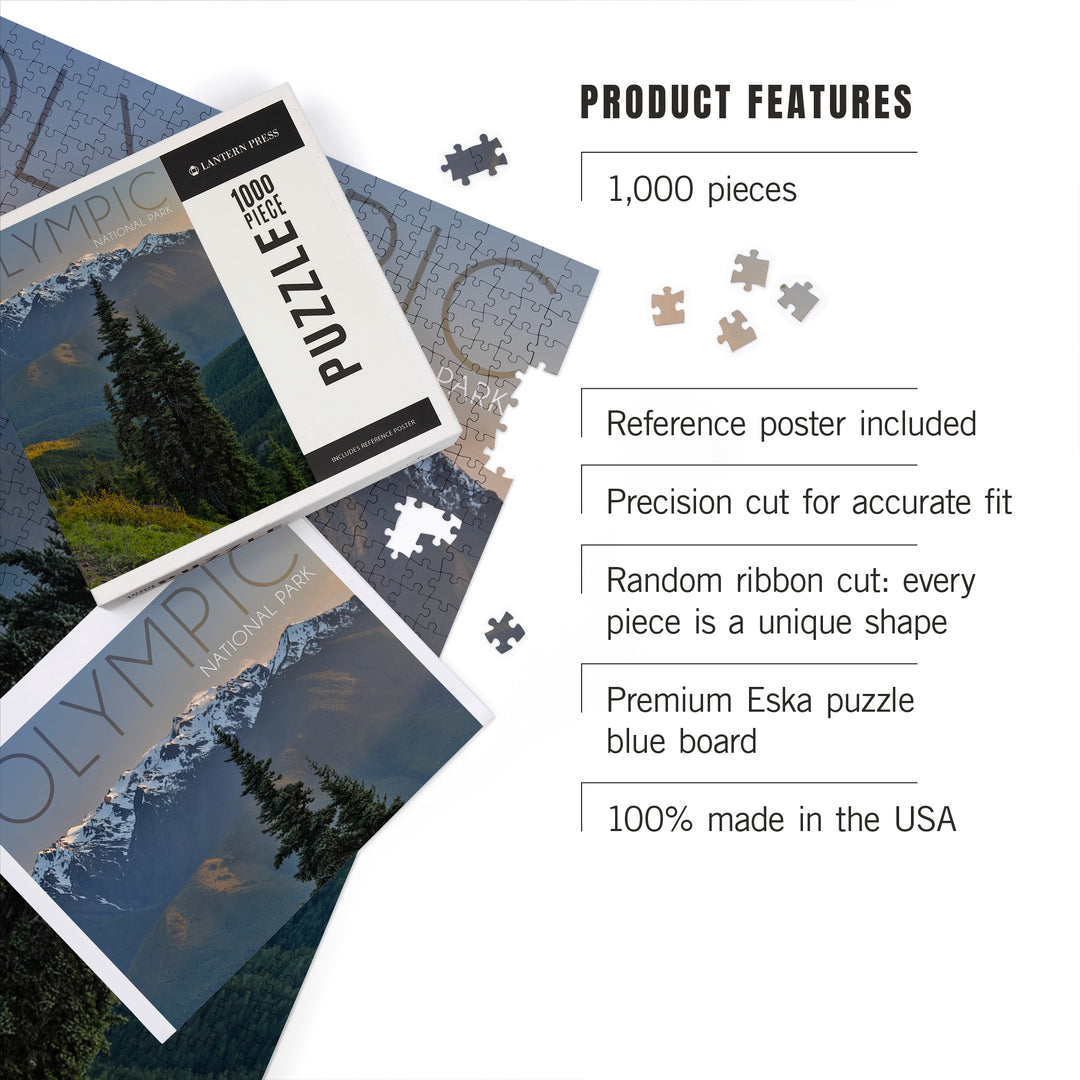 Olympic National Park, Washington, Hurricane Ridge, Jigsaw Puzzle Puzzle Lantern Press 