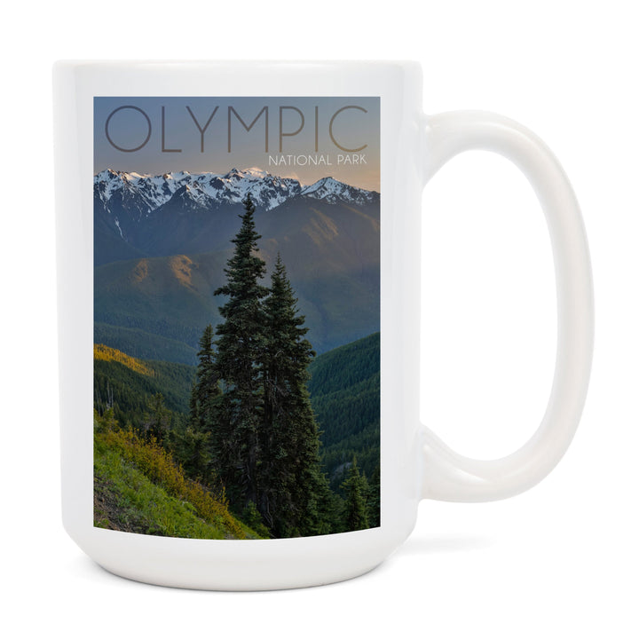 Olympic National Park, Washington, Hurricane Ridge, Lantern Press Photography, Ceramic Mug Mugs Lantern Press 
