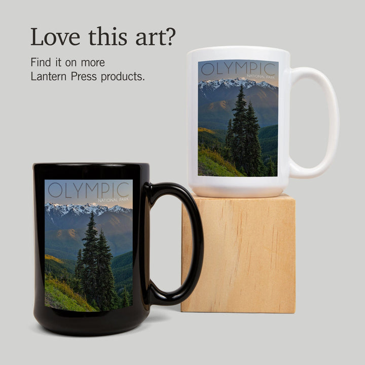 Olympic National Park, Washington, Hurricane Ridge, Lantern Press Photography, Ceramic Mug Mugs Lantern Press 