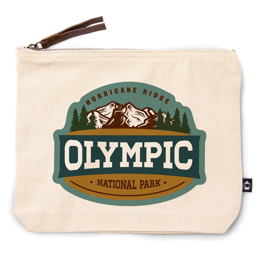 Olympic National Park, Washington, Hurricane Ridge, Organic Cotton Zipper Pouch, Go Bag Go Bag Lantern Press 