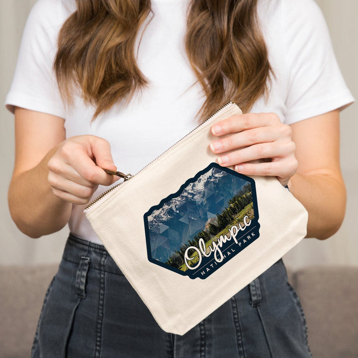 Olympic National Park, Washington, Hurricane Ridge Visitor Center,, Organic Cotton Zipper Pouch, Go Bag Go Bag Lantern Press 