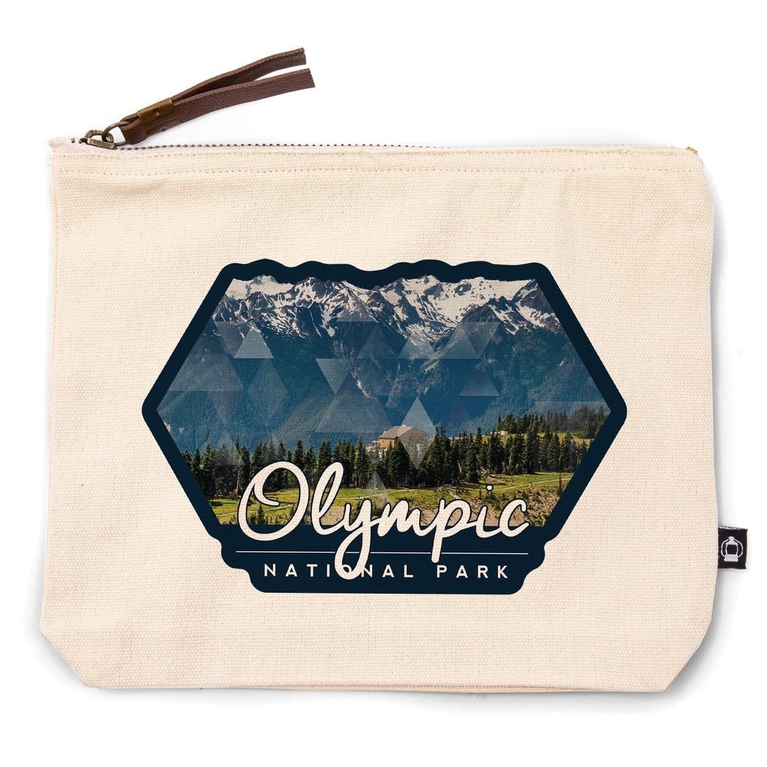 Olympic National Park, Washington, Hurricane Ridge Visitor Center,, Organic Cotton Zipper Pouch, Go Bag Go Bag Lantern Press 