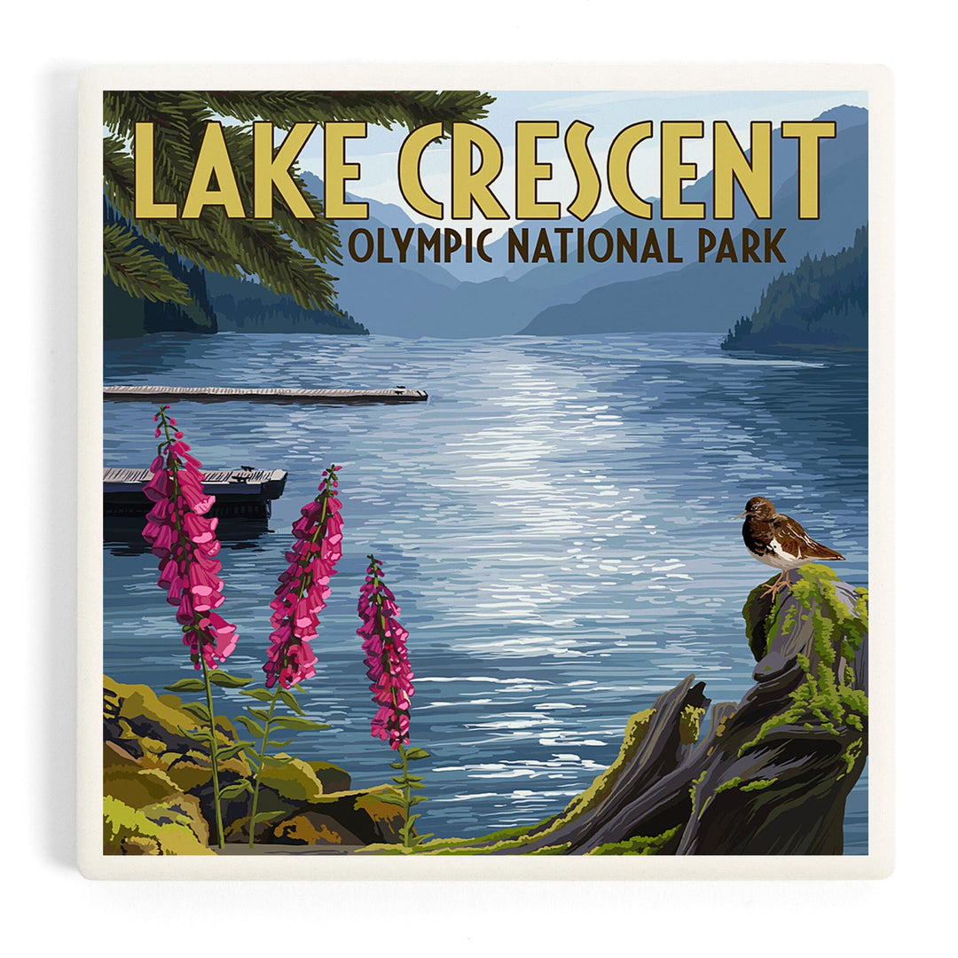 Olympic National Park, Washington, Lake Crescent, Coasters Coasters Lantern Press Coaster 