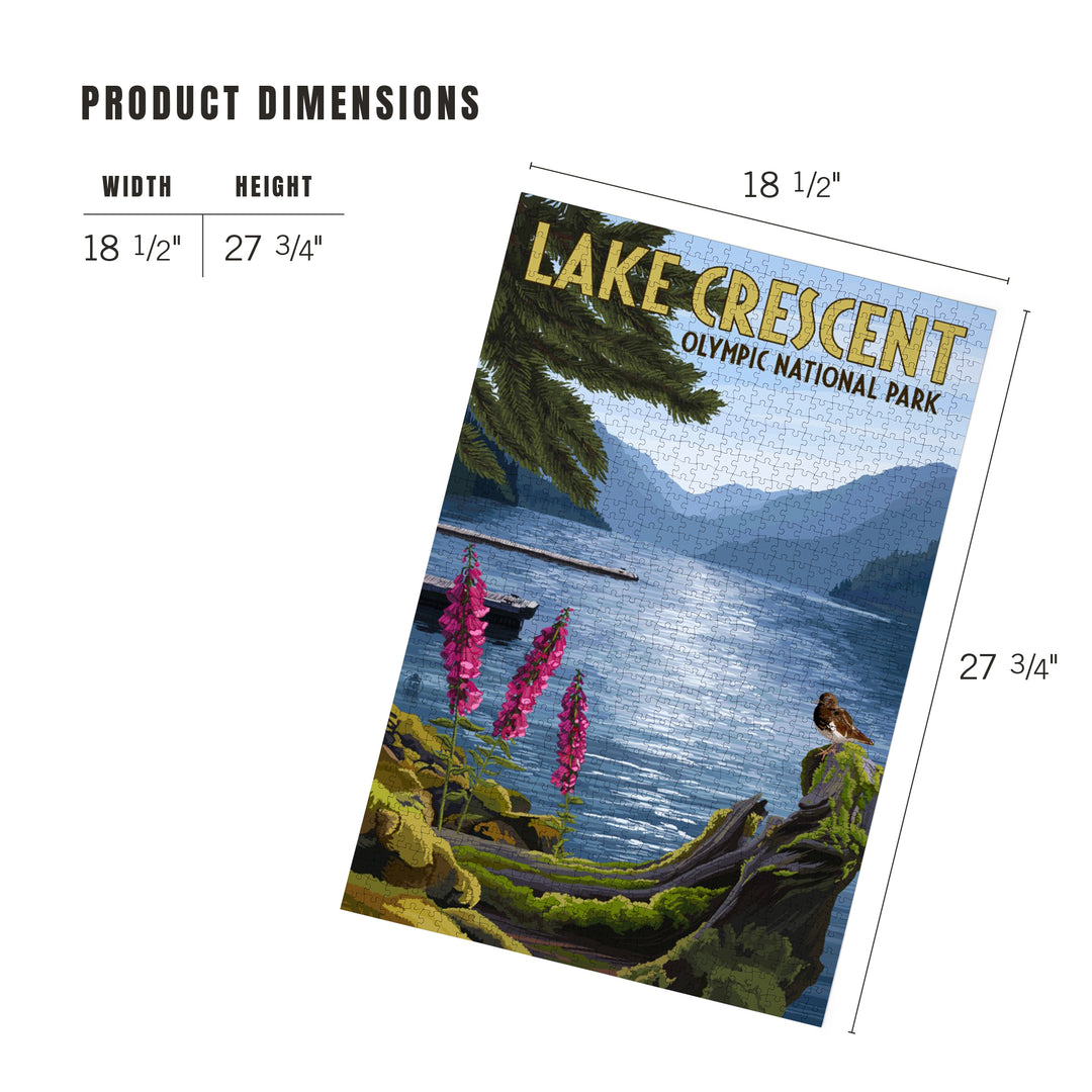 Olympic National Park, Washington, Lake Crescent, Jigsaw Puzzle Puzzle Lantern Press 