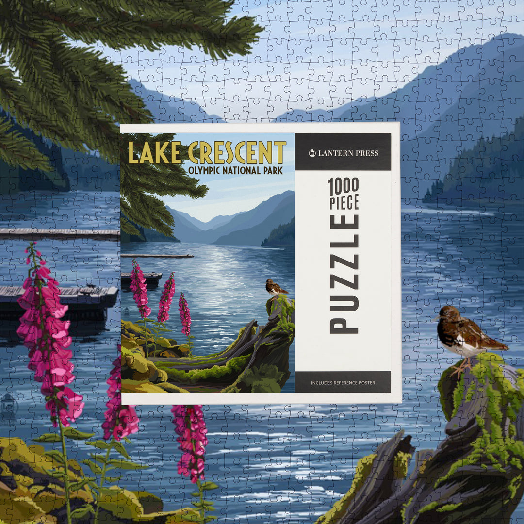 Olympic National Park, Washington, Lake Crescent, Jigsaw Puzzle Puzzle Lantern Press 