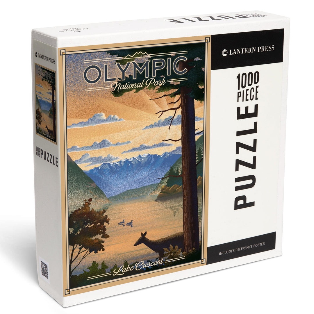 Olympic National Park, Washington, Lithograph, Jigsaw Puzzle Puzzle Lantern Press 
