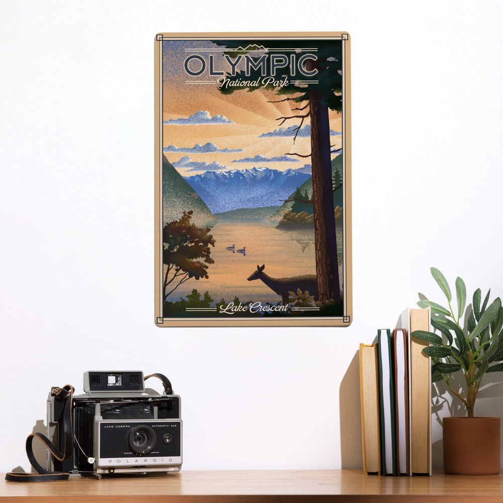 Olympic National Park, Washington, Lithograph, Metal Signs Metal Lantern Press 