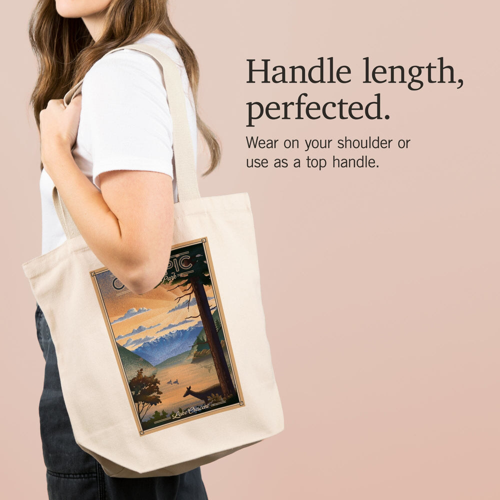 Olympic National Park, Washington, Lithograph, Tote Bag Totes Lantern Press 