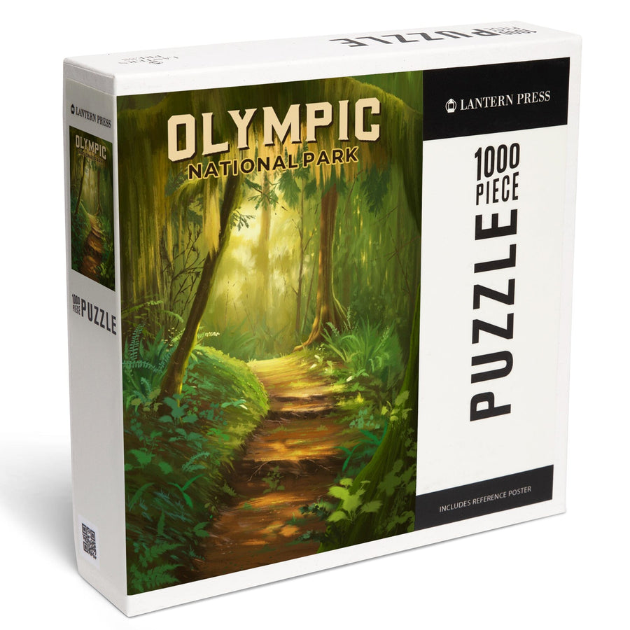 Olympic National Park, Washington, Oil Painting, Jigsaw Puzzle Puzzle Lantern Press 