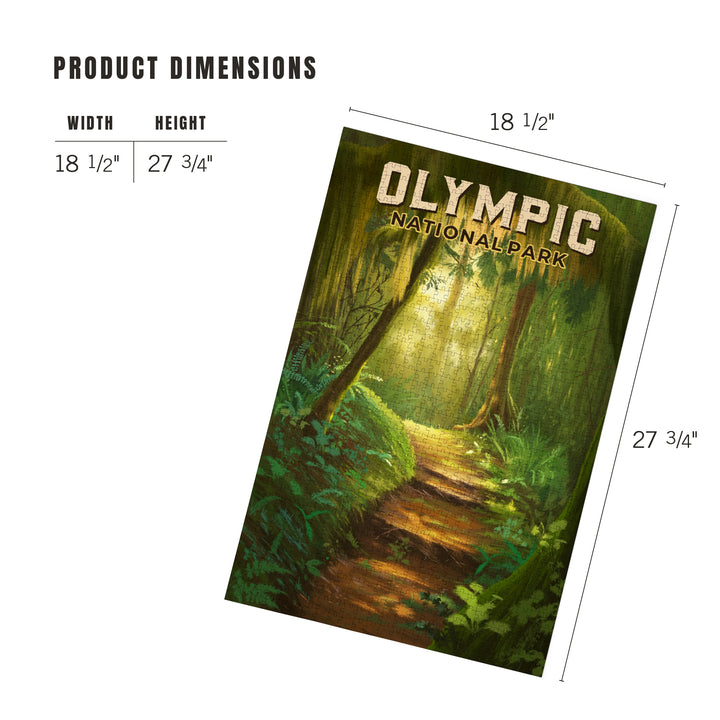 Olympic National Park, Washington, Oil Painting, Jigsaw Puzzle Puzzle Lantern Press 