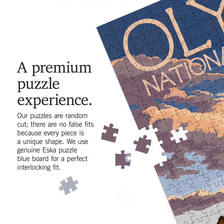 Olympic National Park, Washington, Ruby Beach, Jigsaw Puzzle Puzzle Lantern Press 