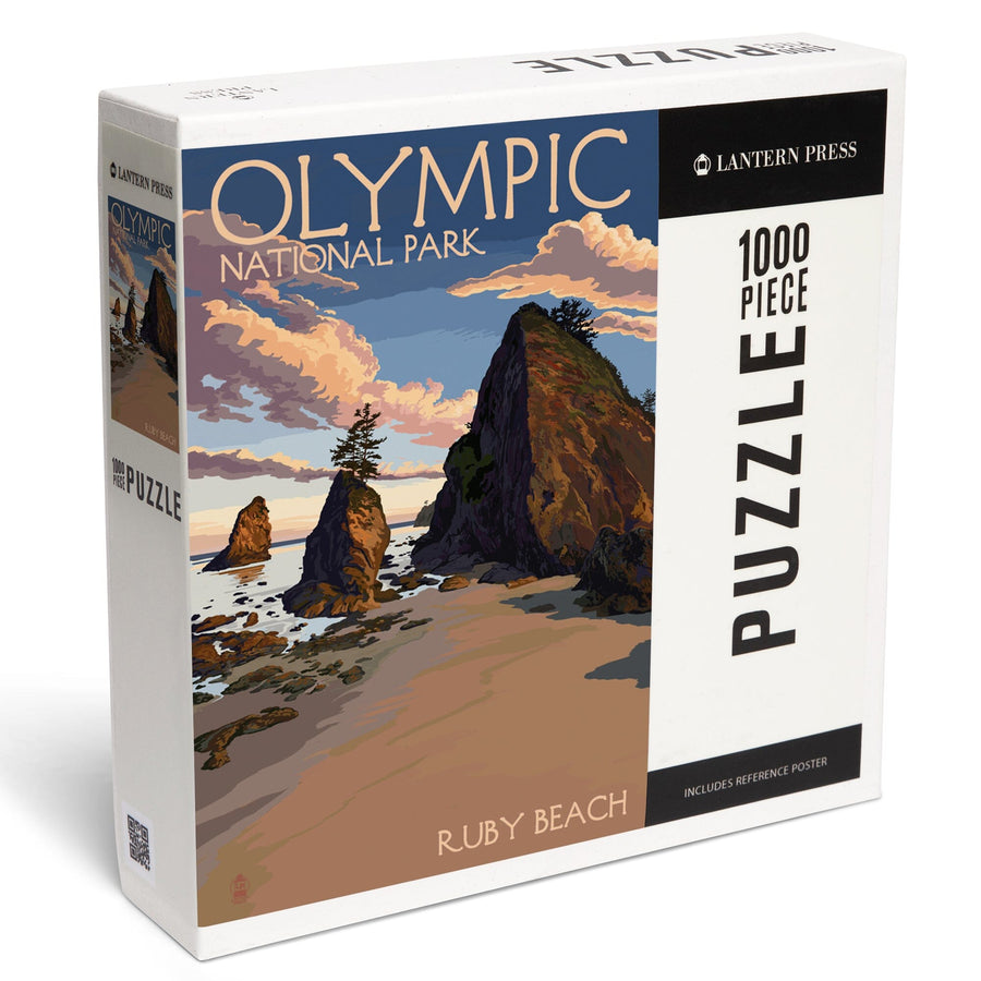 Olympic National Park, Washington, Ruby Beach, Jigsaw Puzzle Puzzle Lantern Press 