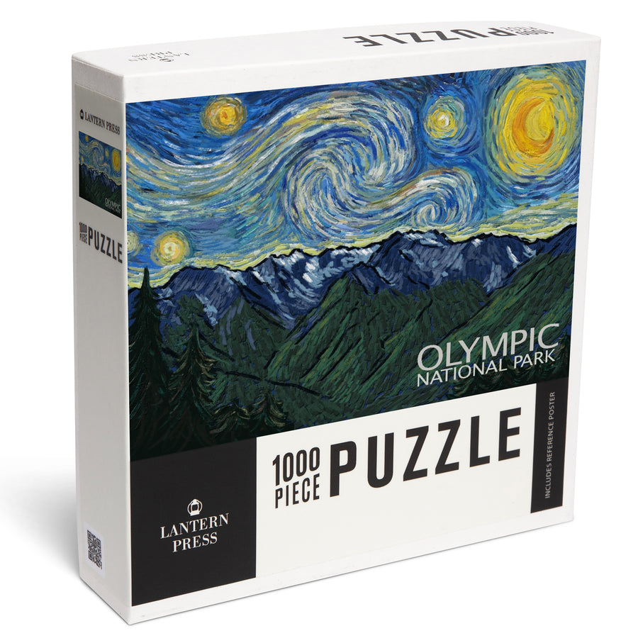 Olympic National Park, Washington, Starry Night National Park Series, Jigsaw Puzzle Puzzle Lantern Press 