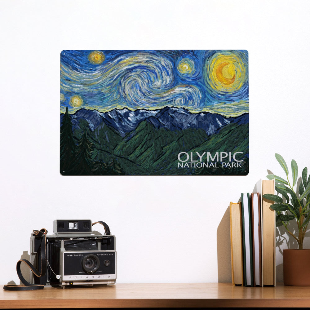 Olympic National Park, Washington, Starry Night National Park Series Metal Lantern Press 