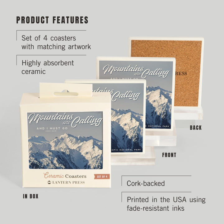 Olympic National Park, Washington, The Mountains are Calling, John Muir Press, Coasters Coasters Lantern Press 