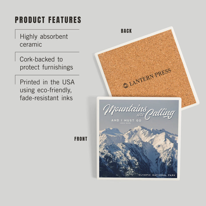 Olympic National Park, Washington, The Mountains are Calling, John Muir Press, Coasters Coasters Lantern Press 